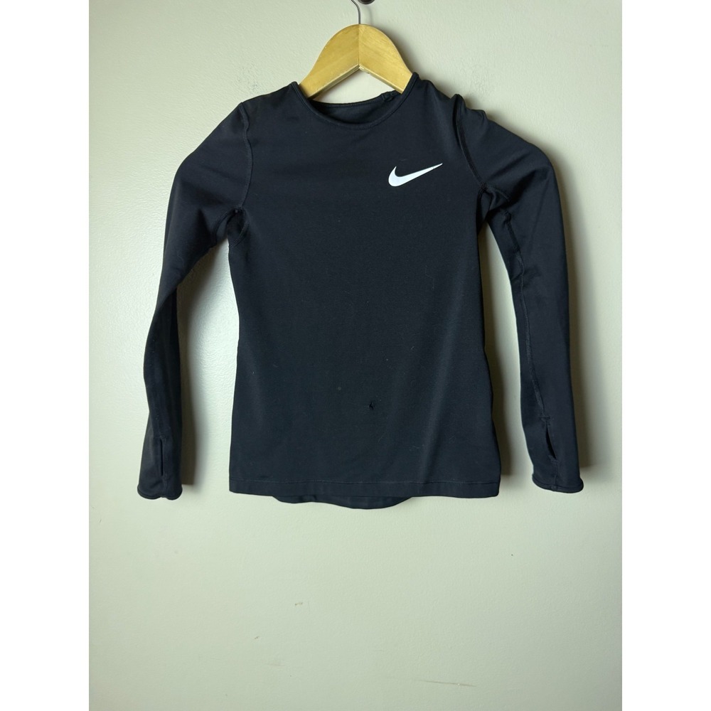 Nike Pro Dri-FIT Long Sleeve Compression Shirt Youth S Black